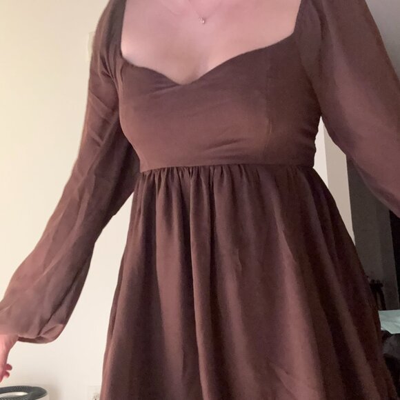 Abercrombie & Fitch Brown Dress (Size M // Lightly Used) - Picture 7 of 8